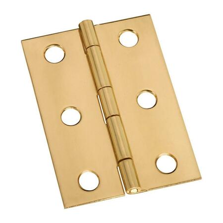 NATIONAL MFG SALES 2.5 x 1.75 in. Solid Brass Decorative Hinge, 2PK 5702022